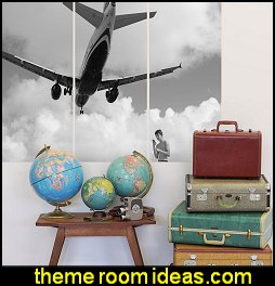 vintage travel decorating ideas - travel bedroom decorations - world map decoration ideas - 